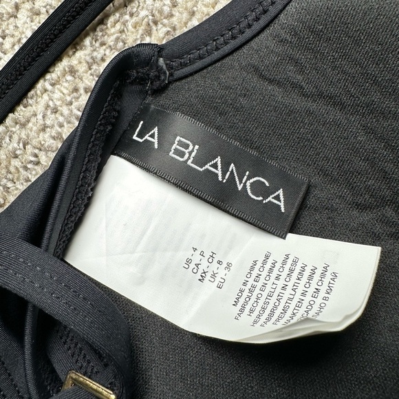 Women’s Bikini Top 4 Push Up Black by La Blanca Swimsuit Built In Bra Wireless - Picture 8 of 12